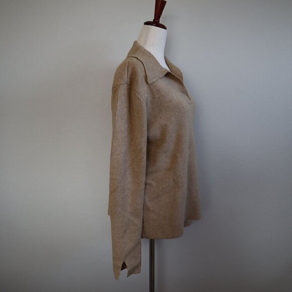 English Factory Beige Oversized Collared Sweater - Picture 4 of 7